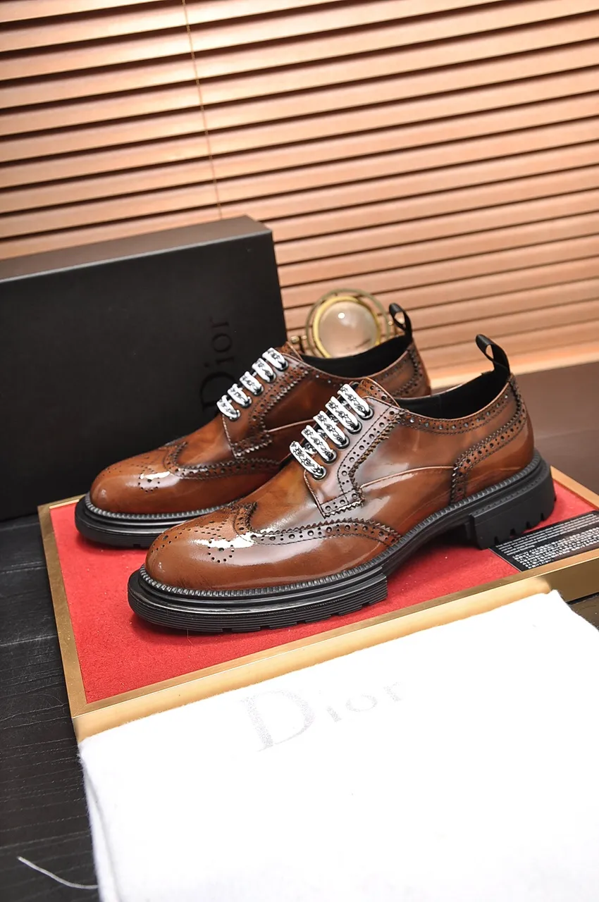Men's shoes 💰700💶 [Dior] high-end goods Niuli original order quality Dior —🆘.Dior original order purchasing, high-end leather shoes, fabric: imported from Italy open-edge beaded cowhide ➕ water-dyed cowhide/cowhide lining ➕ special original outsole, fine workmanship, real-life shooting 🎬 size: 38-45 (customized at 45)